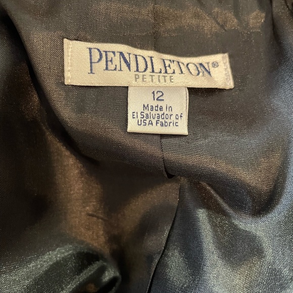 Pendleton Petite 100% Virgin Wool Tartan Plaid Blazer Size 12 Very Good Cond. - Picture 7 of 13